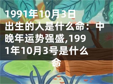 1991年10月3日出生的人是什么命：中晚年运势强盛,1991年10月3号是什么命