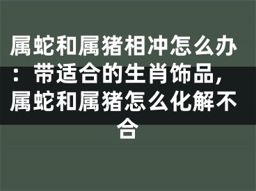 属蛇和属猪相冲怎么办：带适合的生肖饰品,属蛇和属猪怎么化解不合