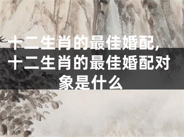 十二生肖的最佳婚配,十二生肖的最佳婚配对象是什么