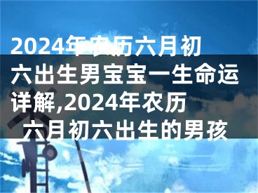 2024年农历六月初六出生男宝宝一生命运详解,2024年农历六月初六出生的男孩