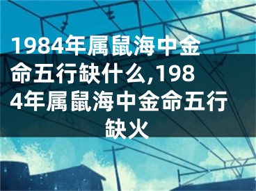 1984年属鼠海中金命五行缺什么,1984年属鼠海中金命五行缺火