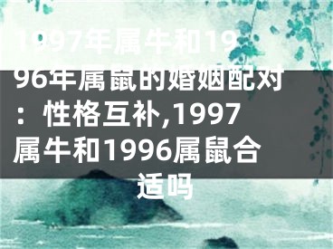 1997年属牛和1996年属鼠的婚姻配对：性格互补,1997属牛和1996属鼠合适吗