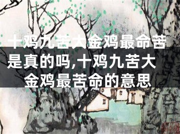 十鸡九苦大金鸡最命苦是真的吗,十鸡九苦大金鸡最苦命的意思