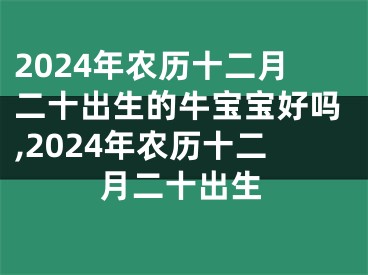 2024年农历十二月二十出生的牛宝宝好吗,2024年农历十二月二十出生