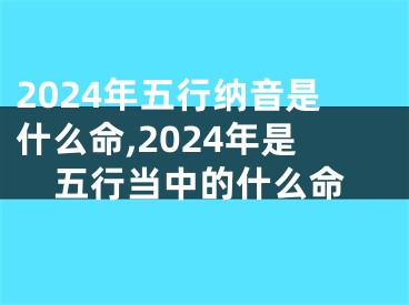 2024年五行纳音是什么命,2024年是五行当中的什么命