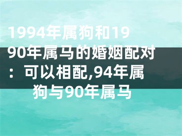 1994年属狗和1990年属马的婚姻配对：可以相配,94年属狗与90年属马