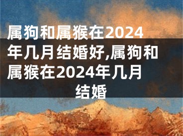 属狗和属猴在2024年几月结婚好,属狗和属猴在2024年几月结婚