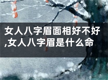 女人八字眉面相好不好,女人八字眉是什么命