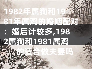 1982年属狗和1981年属鸡的婚姻配对：婚后计较多,1982属狗和1981属鸡的适合做夫妻吗