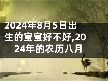 2024年8月5日出生的宝宝好不好,2024年的农历八月