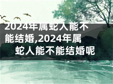 2024年属蛇人能不能结婚,2024年属蛇人能不能结婚呢