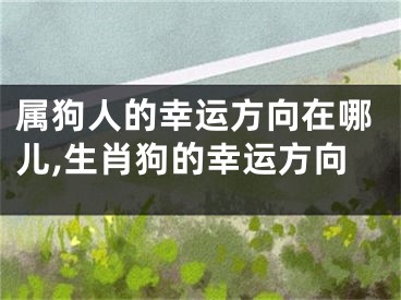 属狗人的幸运方向在哪儿,生肖狗的幸运方向