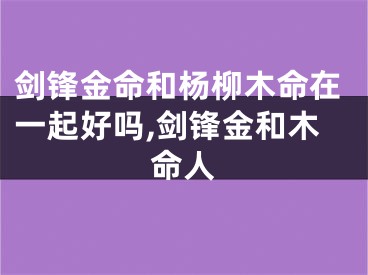 剑锋金命和杨柳木命在一起好吗,剑锋金和木命人