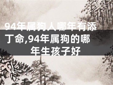 94年属狗人哪年有添丁命,94年属狗的哪年生孩子好