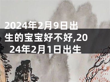 2024年2月9日出生的宝宝好不好,2024年2月1日出生