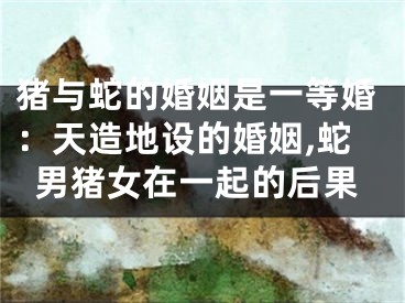 猪与蛇的婚姻是一等婚：天造地设的婚姻,蛇男猪女在一起的后果