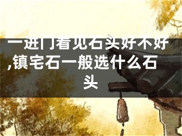 一进门看见石头好不好,镇宅石一般选什么石头