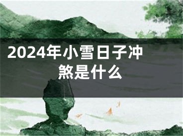 2024年小雪日子冲煞是什么