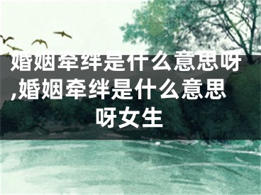 婚姻牵绊是什么意思呀,婚姻牵绊是什么意思呀女生