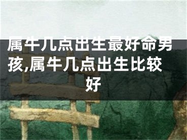 属牛几点出生最好命男孩,属牛几点出生比较好