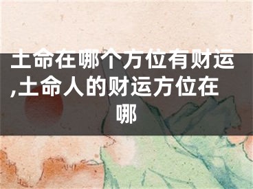 土命在哪个方位有财运,土命人的财运方位在哪