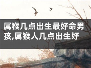 属猴几点出生最好命男孩,属猴人几点出生好
