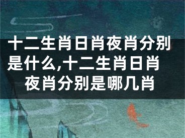 十二生肖日肖夜肖分别是什么,十二生肖日肖夜肖分别是哪几肖