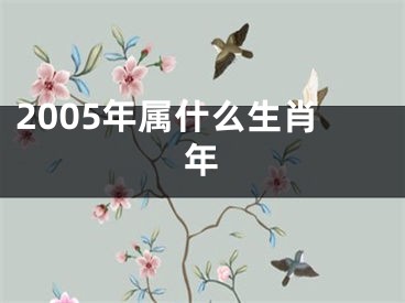 2005年属什么生肖年