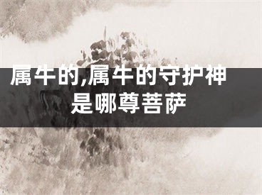 属牛的,属牛的守护神是哪尊菩萨