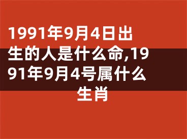 1991年9月4日出生的人是什么命,1991年9月4号属什么生肖