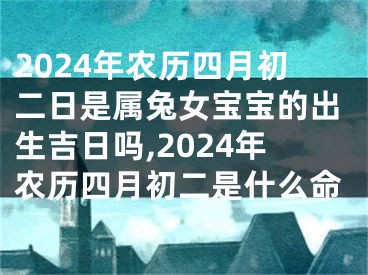 2024年农历四月初二日是属兔女宝宝的出生吉日吗,2024年农历四月初二是什么命