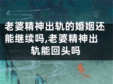 老婆精神出轨的婚姻还能继续吗,老婆精神出轨能回头吗