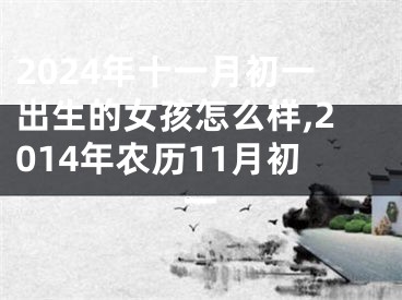 2024年十一月初一出生的女孩怎么样,2014年农历11月初一
