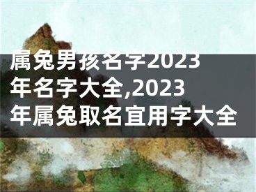 属兔男孩名字2023年名字大全,2023年属兔取名宜用字大全