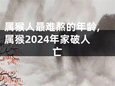 属猴人最难熬的年龄,属猴2024年家破人亡