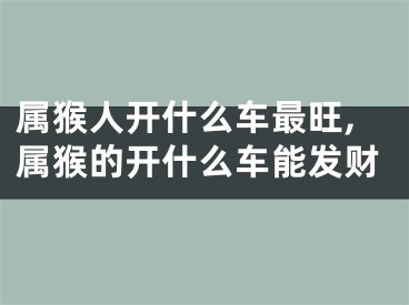 属猴人开什么车最旺,属猴的开什么车能发财