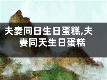 夫妻同日生日蛋糕,夫妻同天生日蛋糕