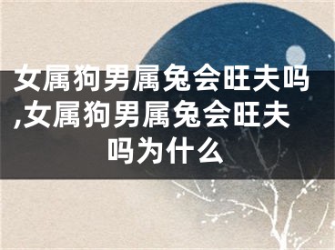 女属狗男属兔会旺夫吗,女属狗男属兔会旺夫吗为什么