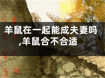 羊鼠在一起能成夫妻吗,羊鼠合不合适