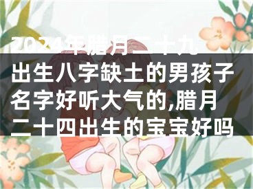 2024年腊月二十九出生八字缺土的男孩子名字好听大气的,腊月二十四出生的宝宝好吗