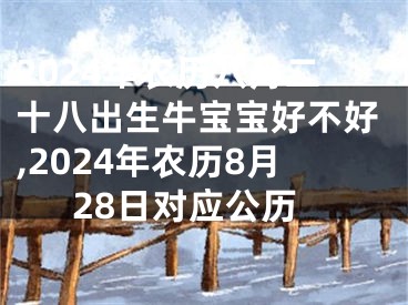 2024年农历八月二十八出生牛宝宝好不好,2024年农历8月28日对应公历