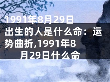 1991年8月29日出生的人是什么命：运势曲折,1991年8月29日什么命