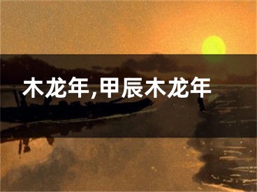 木龙年,甲辰木龙年