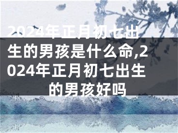 2024年正月初七出生的男孩是什么命,2024年正月初七出生的男孩好吗