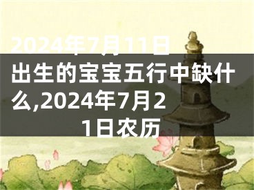 2024年7月11日出生的宝宝五行中缺什么,2024年7月21日农历