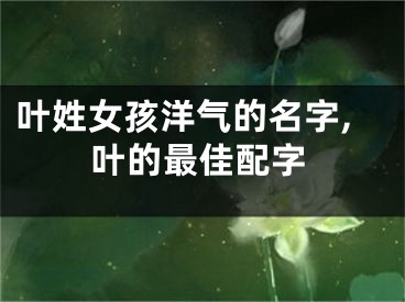 叶姓女孩洋气的名字,叶的最佳配字
