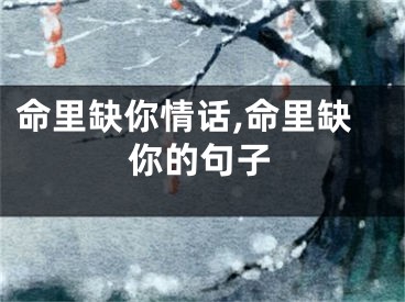 命里缺你情话,命里缺你的句子