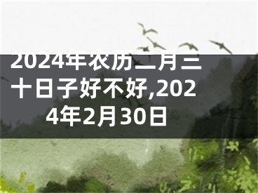 2024年农历二月三十日子好不好,2024年2月30日