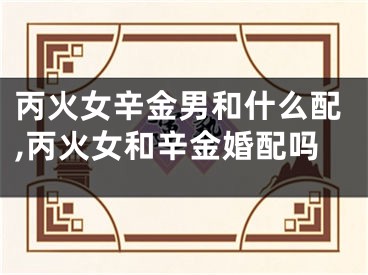 丙火女辛金男和什么配,丙火女和辛金婚配吗