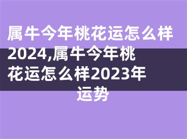 属牛今年桃花运怎么样2024,属牛今年桃花运怎么样2023年运势